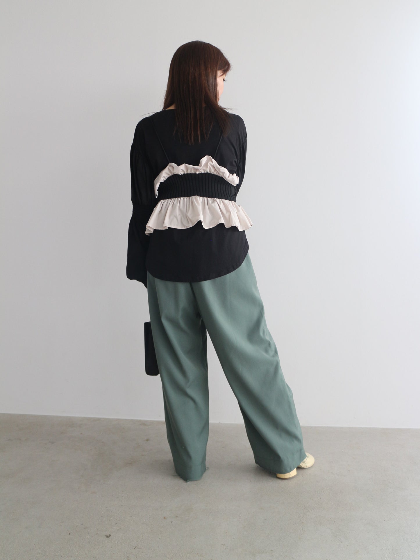 2WAYギャザースリーブT