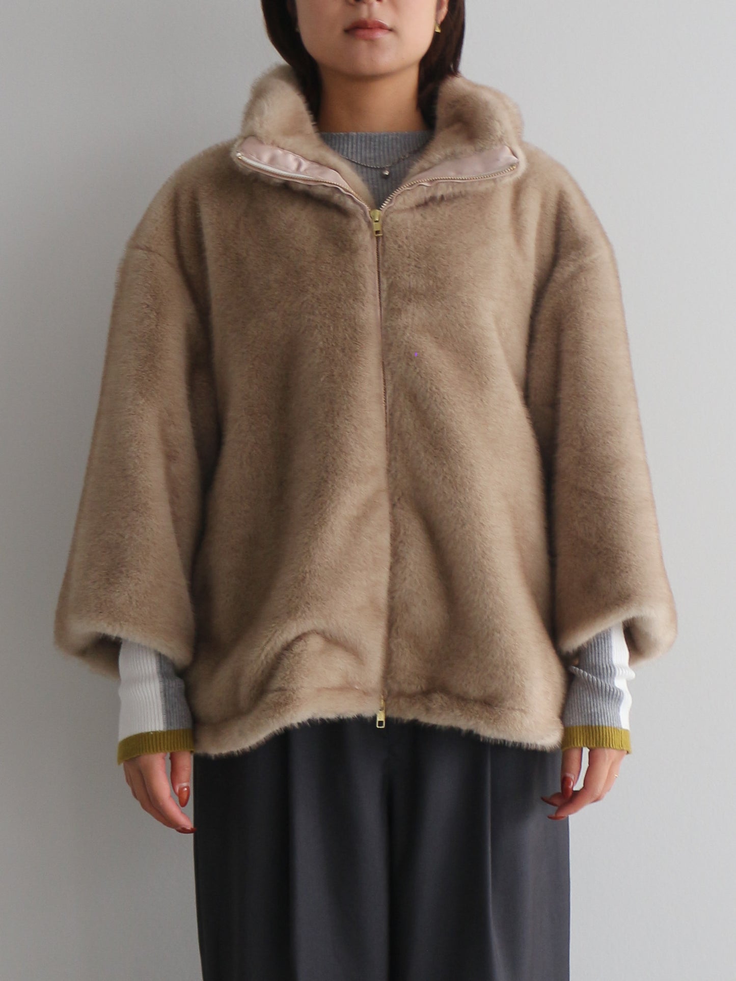 ミンクライクファーブルゾン