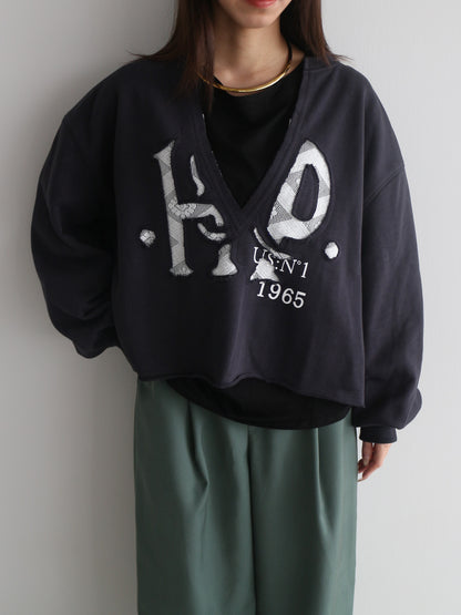 ロゴレーススウェットプルオーバー