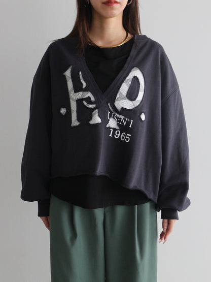 ロゴレーススウェットプルオーバー