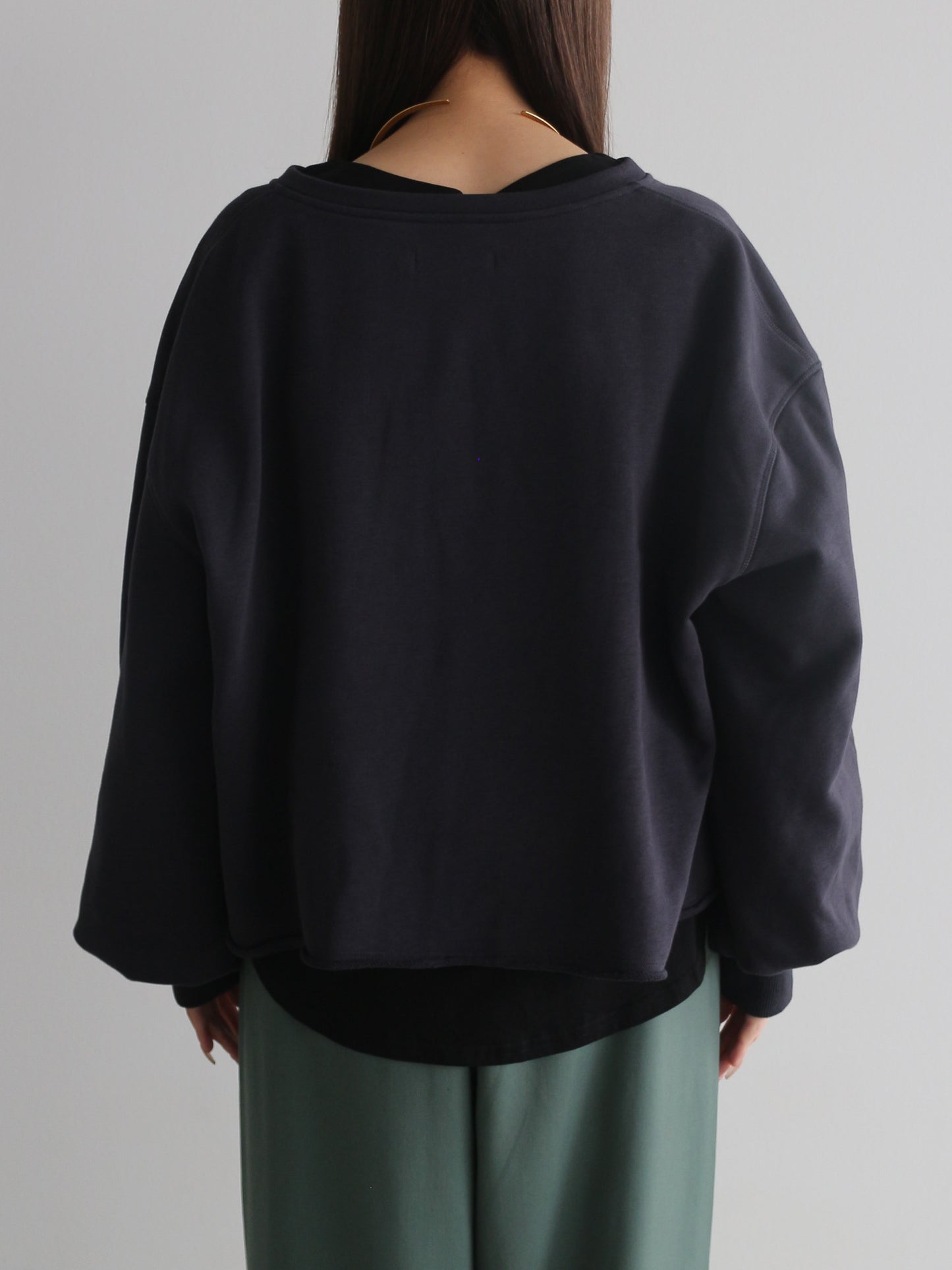 ロゴレーススウェットプルオーバー