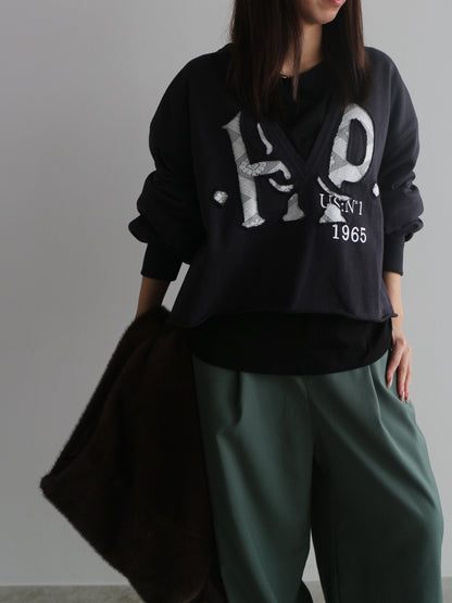 ロゴレーススウェットプルオーバー