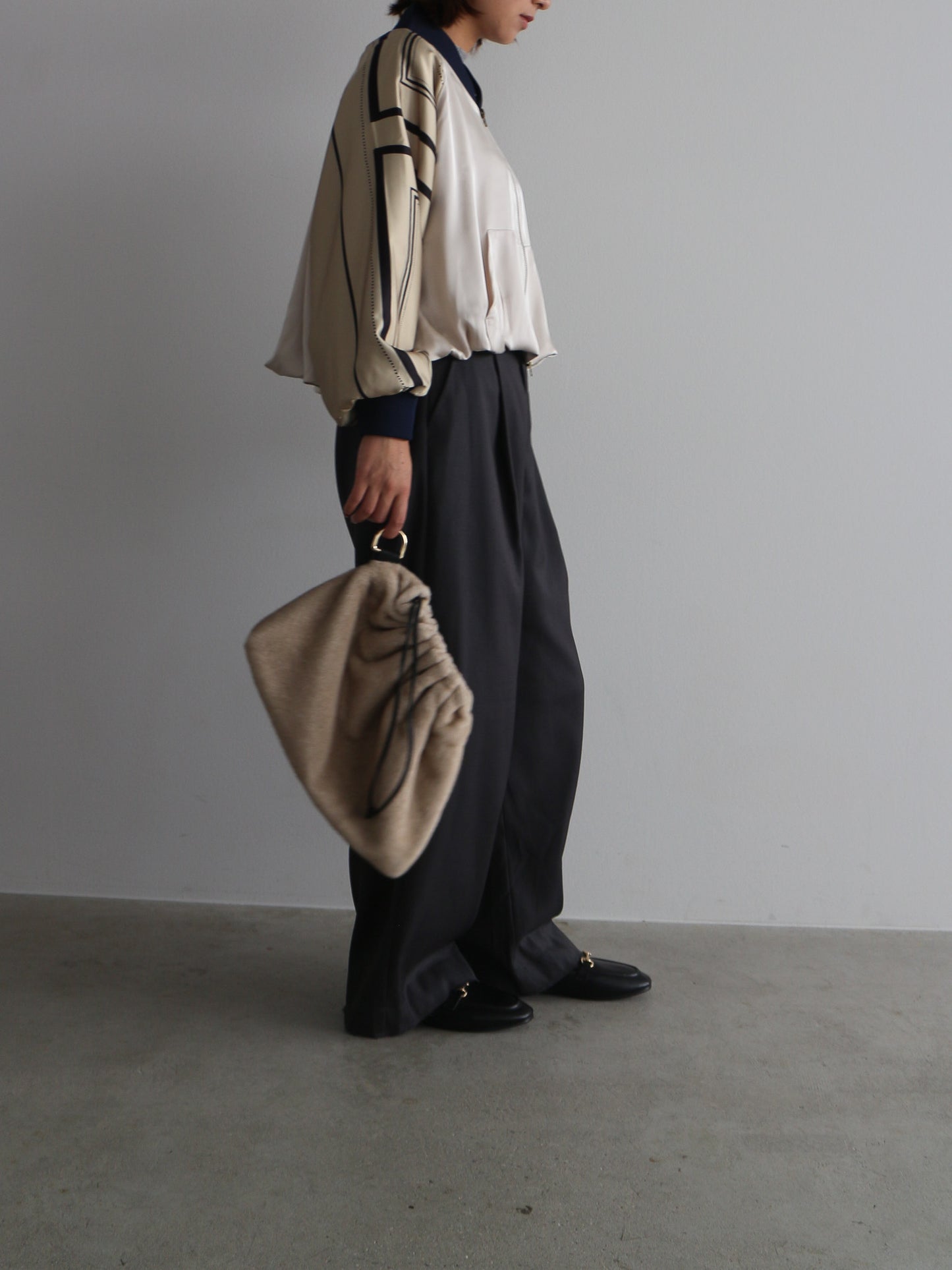 スカーフプリントブルゾン