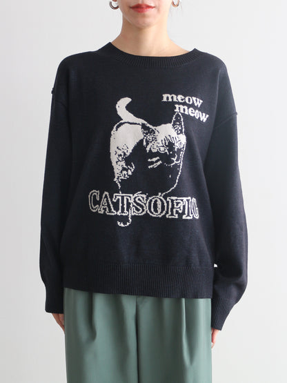 CATジャガードニット