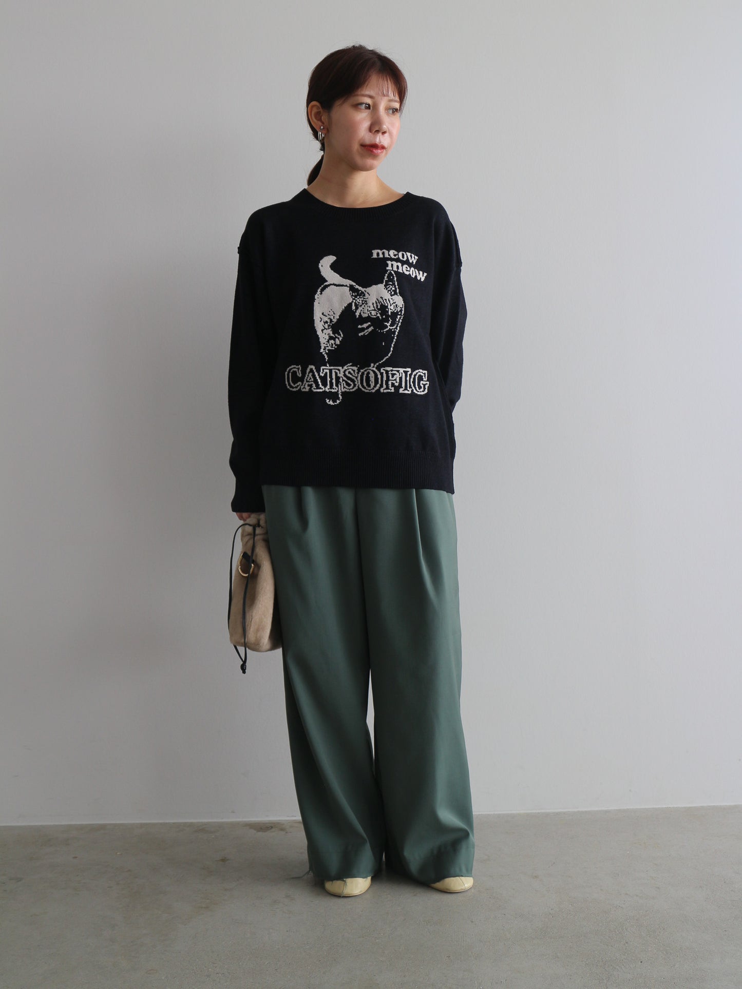 フロントアシメパンツ