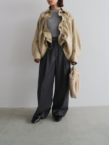 2WAY合皮ブルゾン