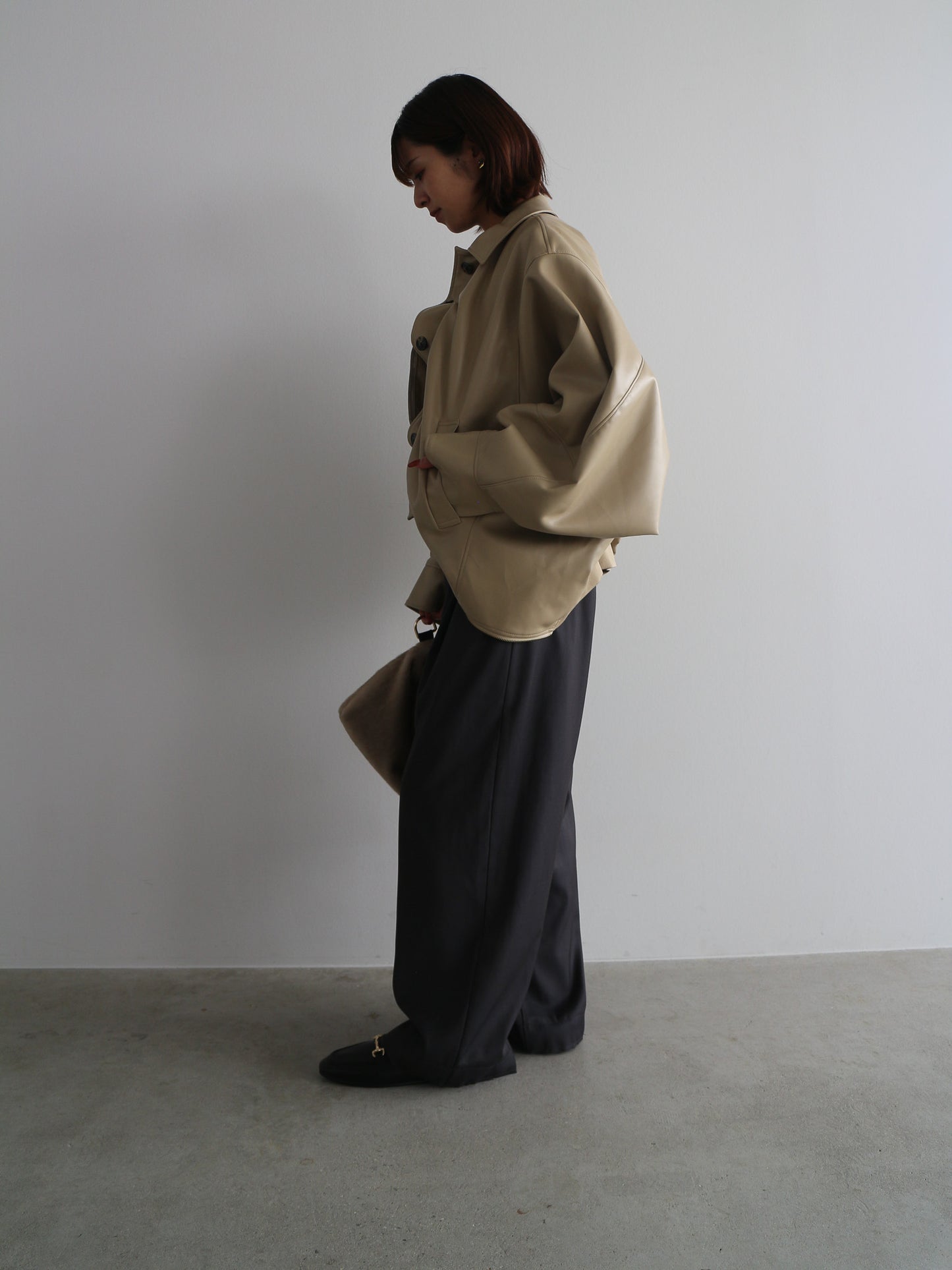 2WAY合皮ブルゾン