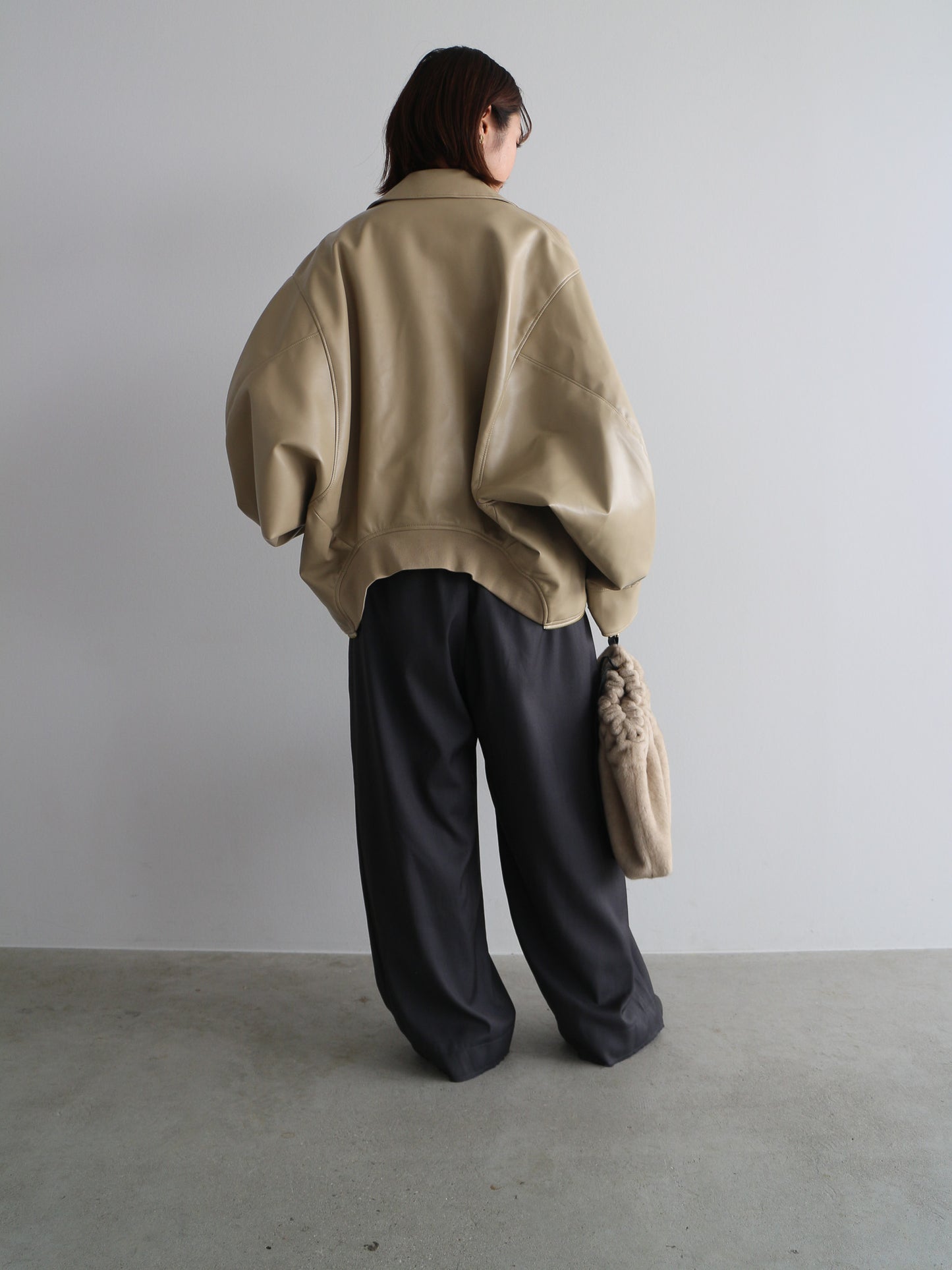 2WAY合皮ブルゾン