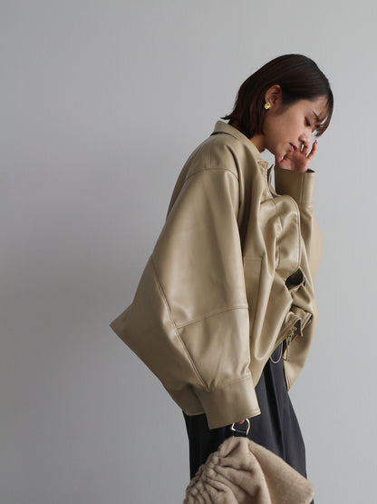 2WAY合皮ブルゾン