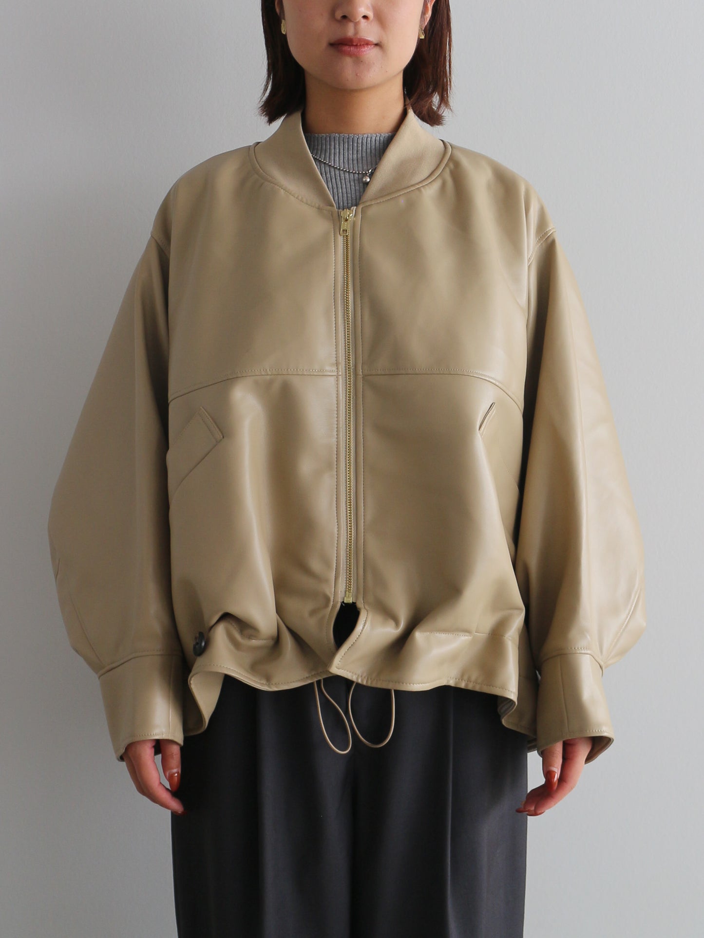 2WAY合皮ブルゾン