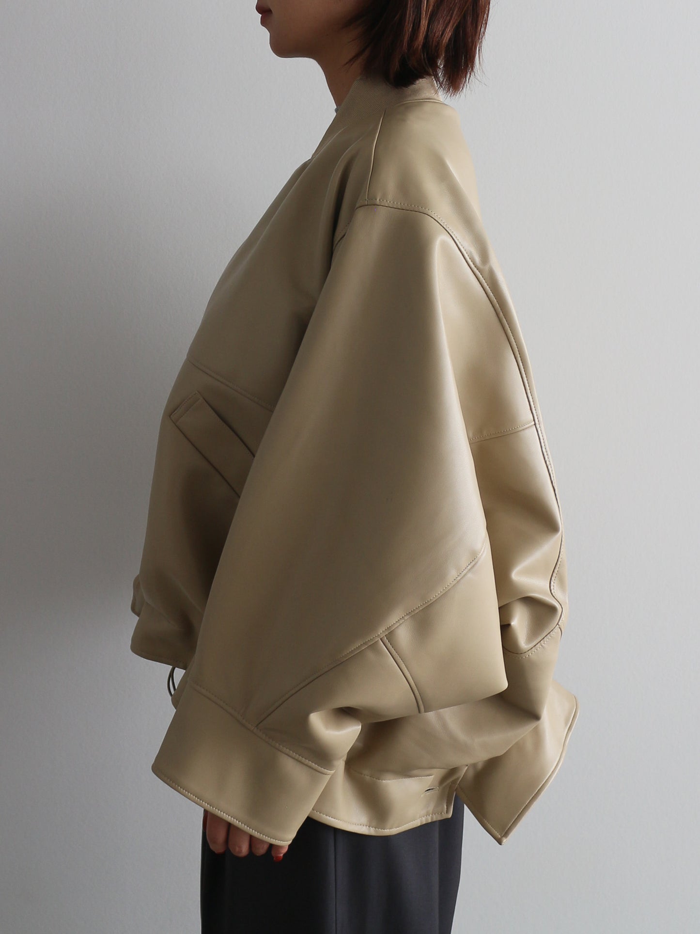 2WAY合皮ブルゾン