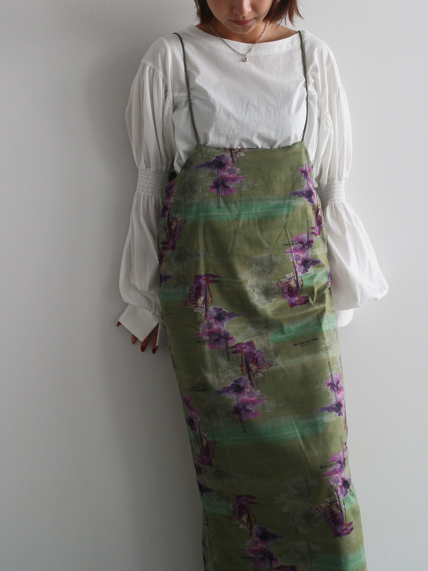 フラワープリントキャミワンピース