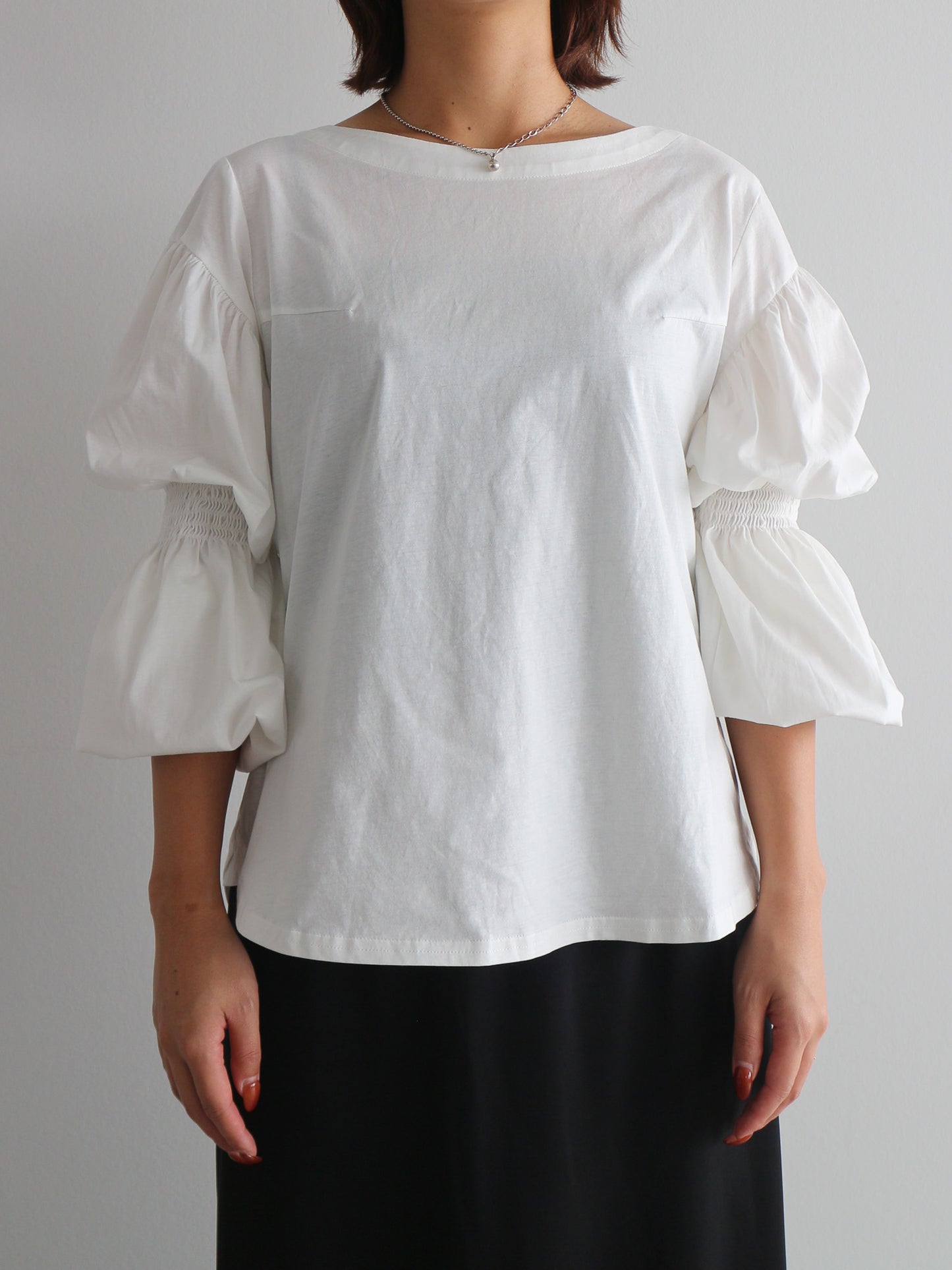 2WAYギャザースリーブT