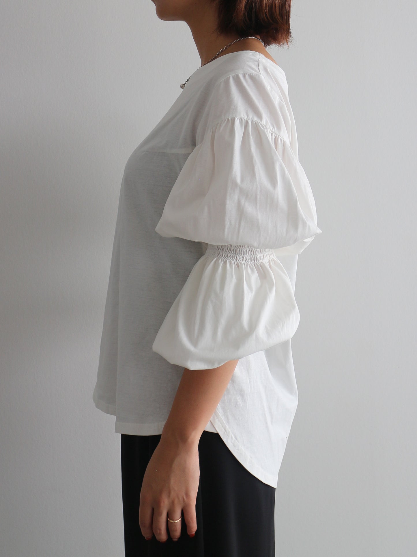 2WAYギャザースリーブT