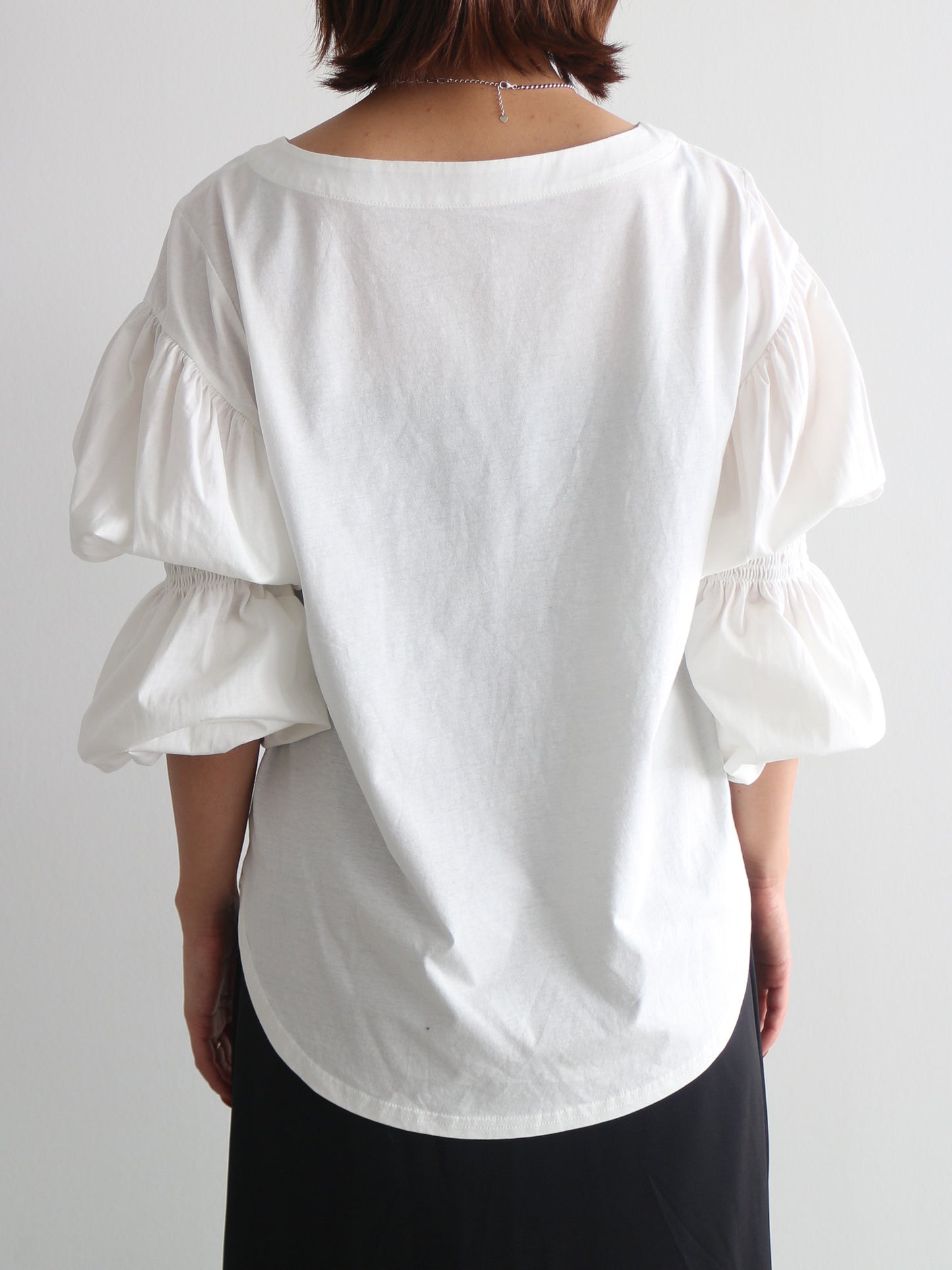 2WAYギャザースリーブT