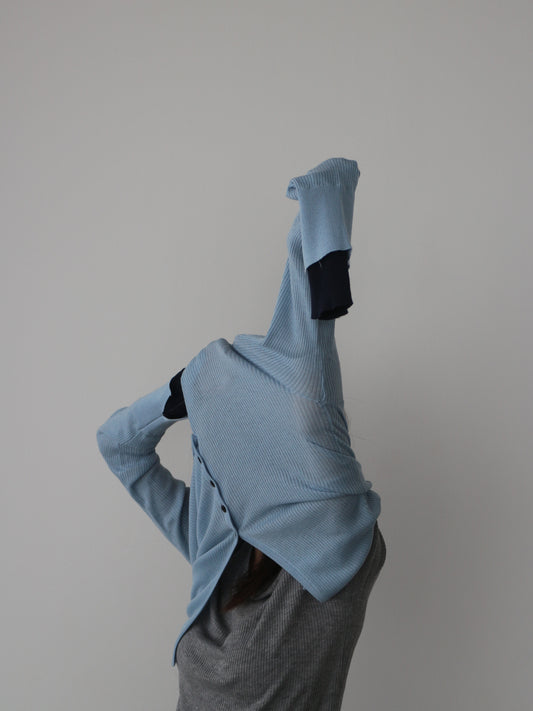 シアーリブカーディガン＆プルオーバーSET