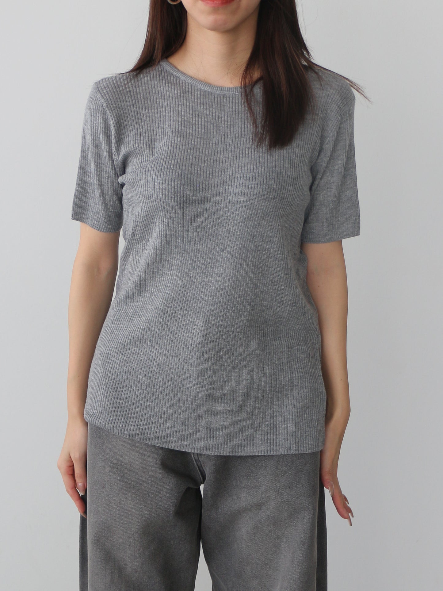 シアーリブカーディガン＆プルオーバーSET