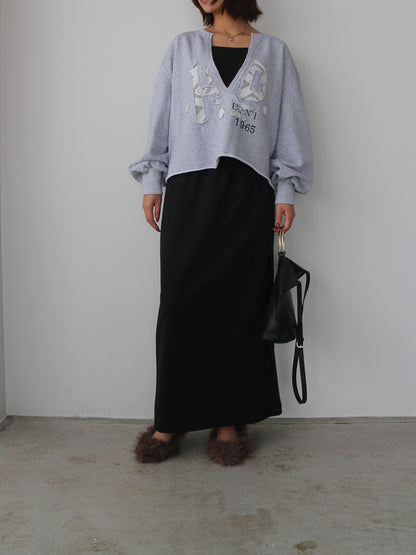 ロゴレーススウェットプルオーバー