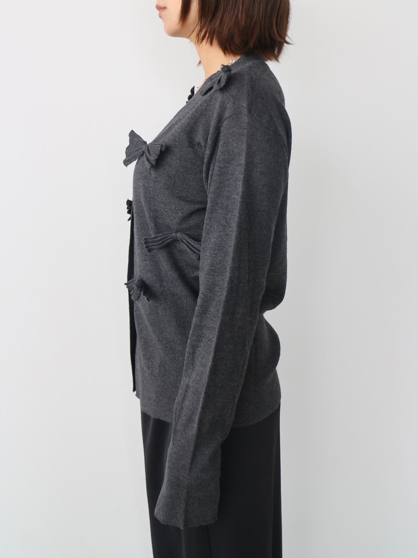 リボンカーディガン