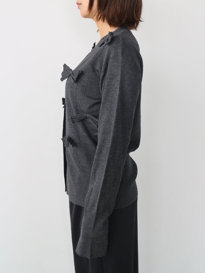 リボンカーディガン