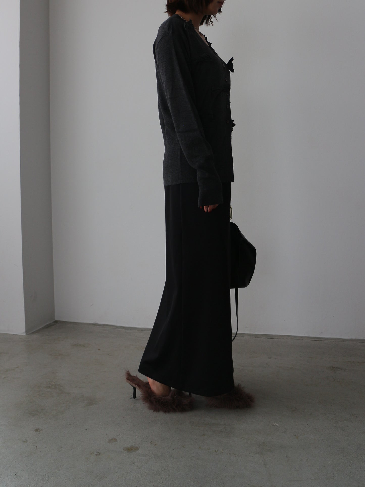 リボンカーディガン