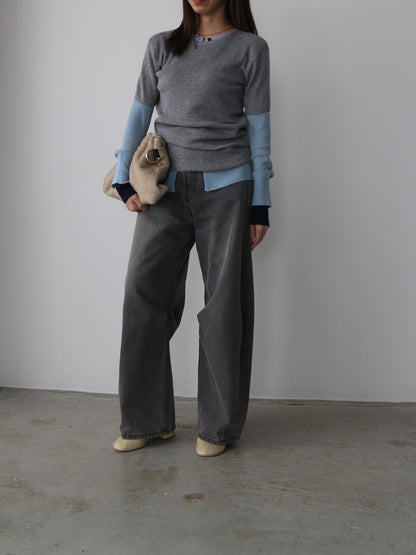 シアーリブカーディガン＆プルオーバーSET