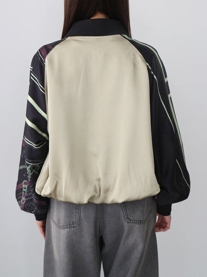 スカーフプリントブルゾン