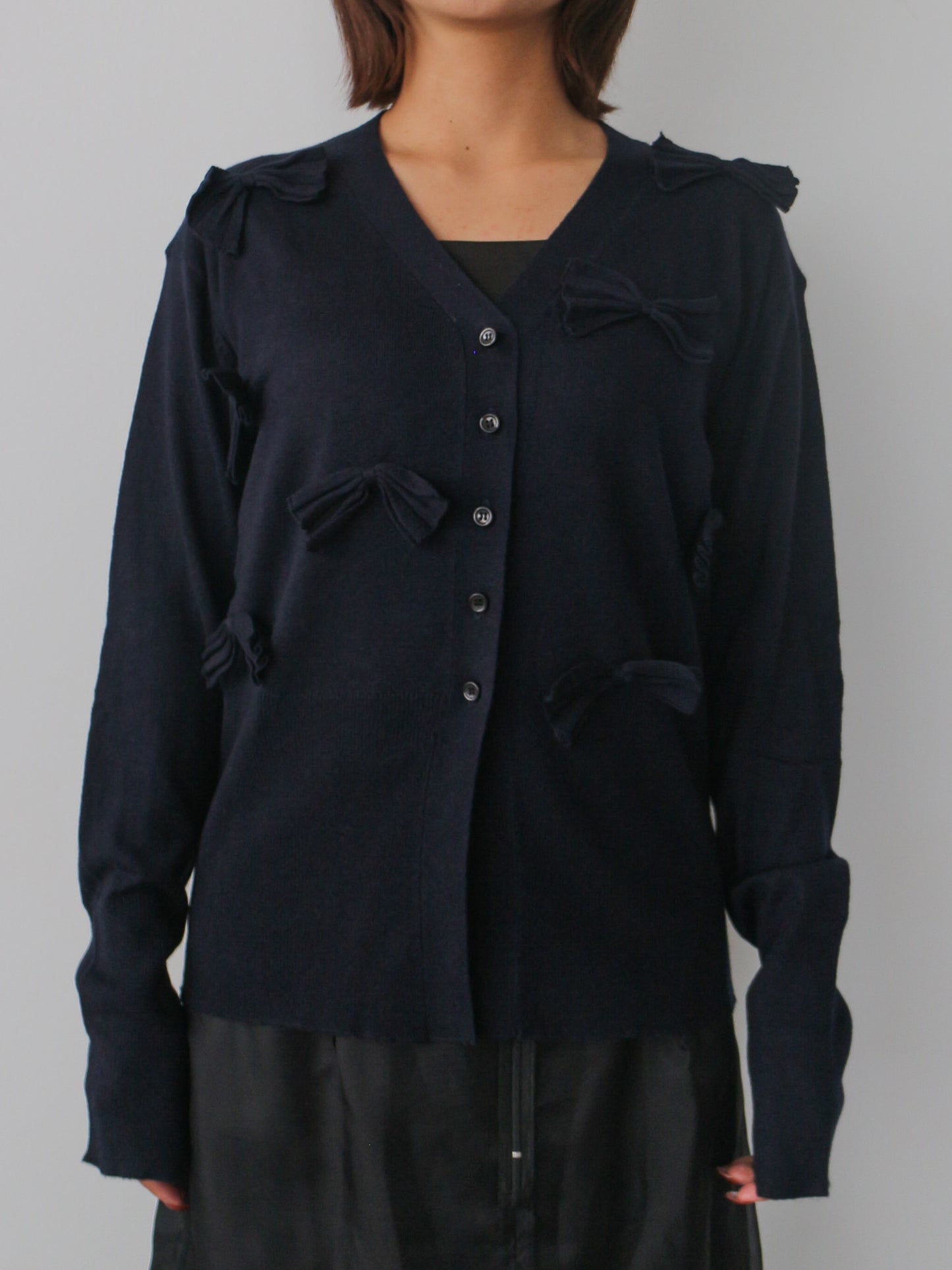 リボンカーディガン