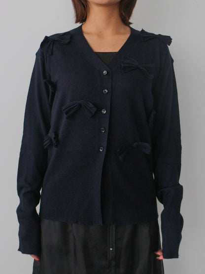 リボンカーディガン