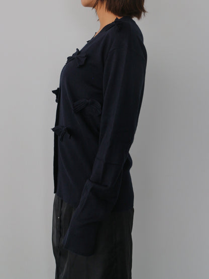 リボンカーディガン