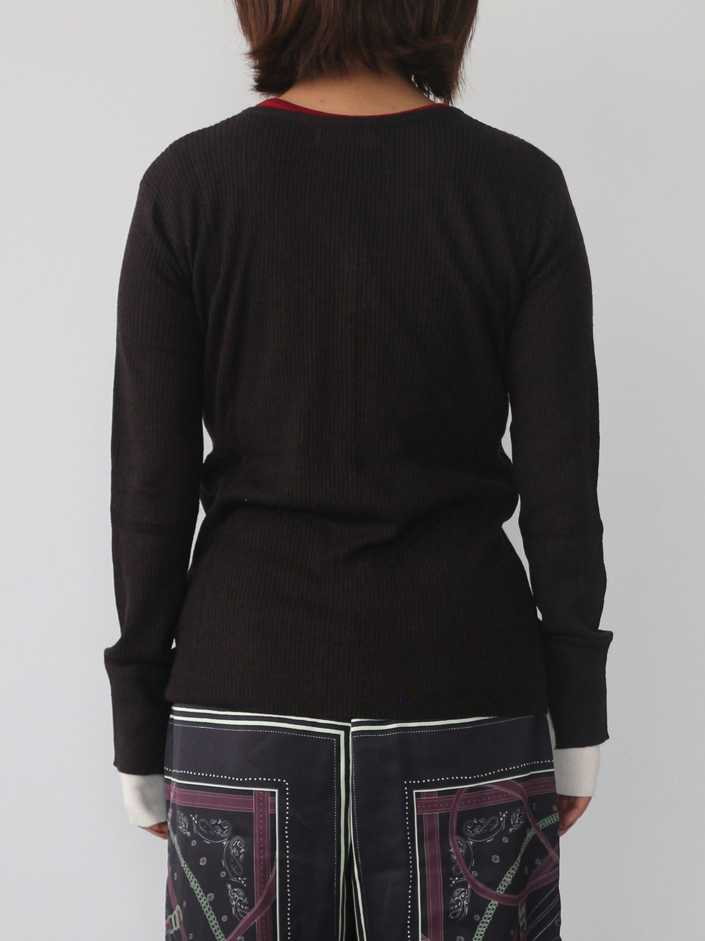 シアーリブカーディガン＆プルオーバーSET