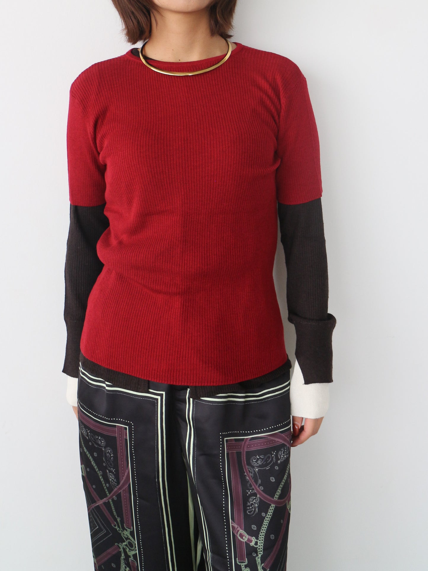 シアーリブカーディガン＆プルオーバーSET