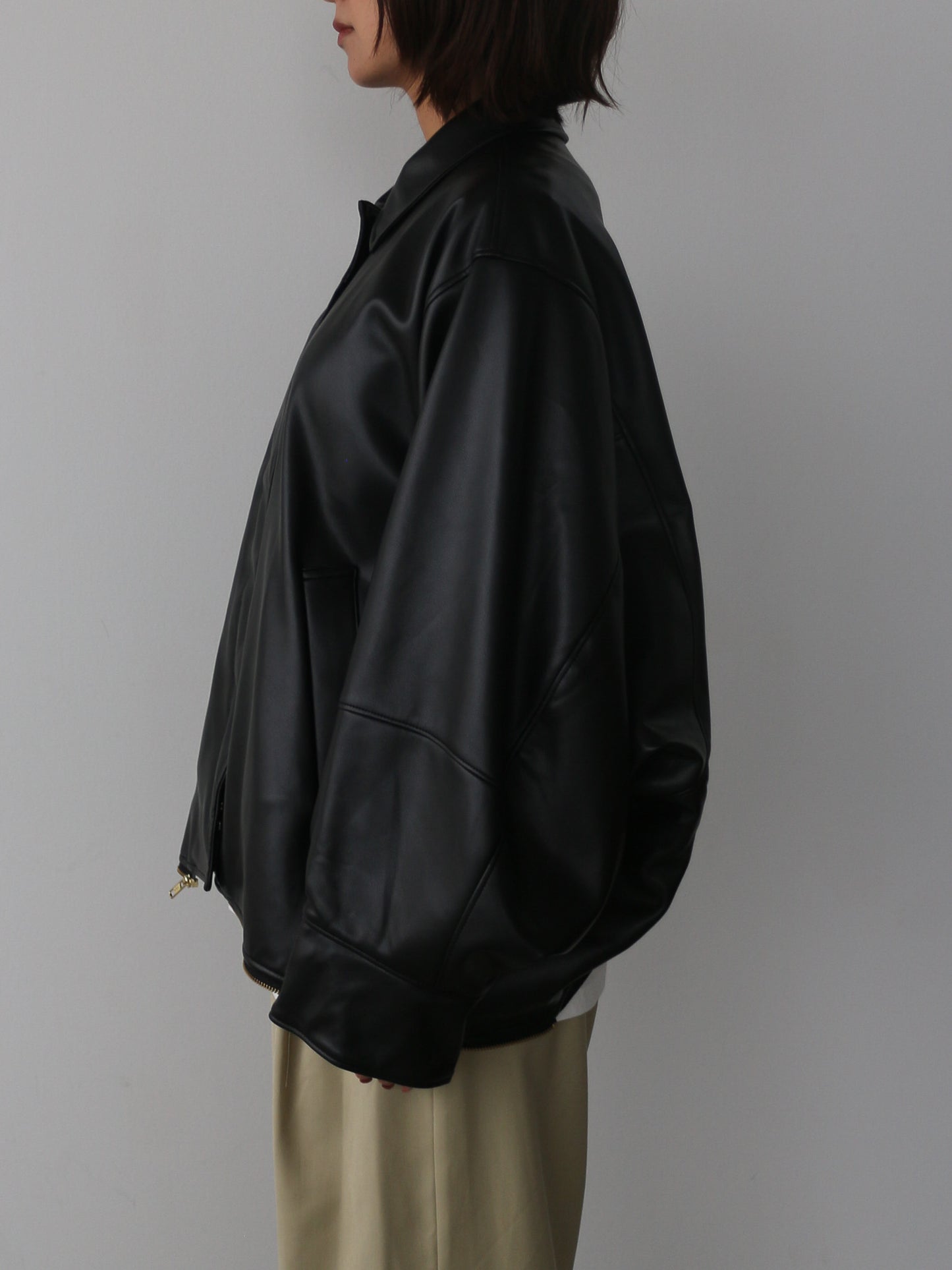 2WAY合皮ブルゾン