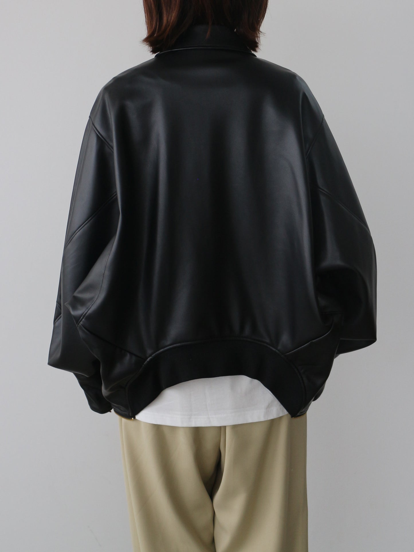 2WAY合皮ブルゾン