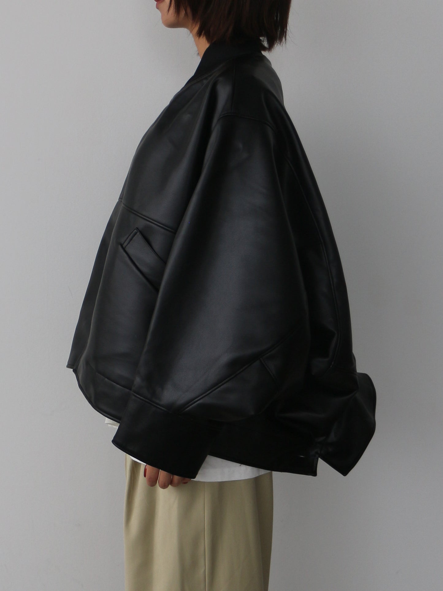 2WAY合皮ブルゾン