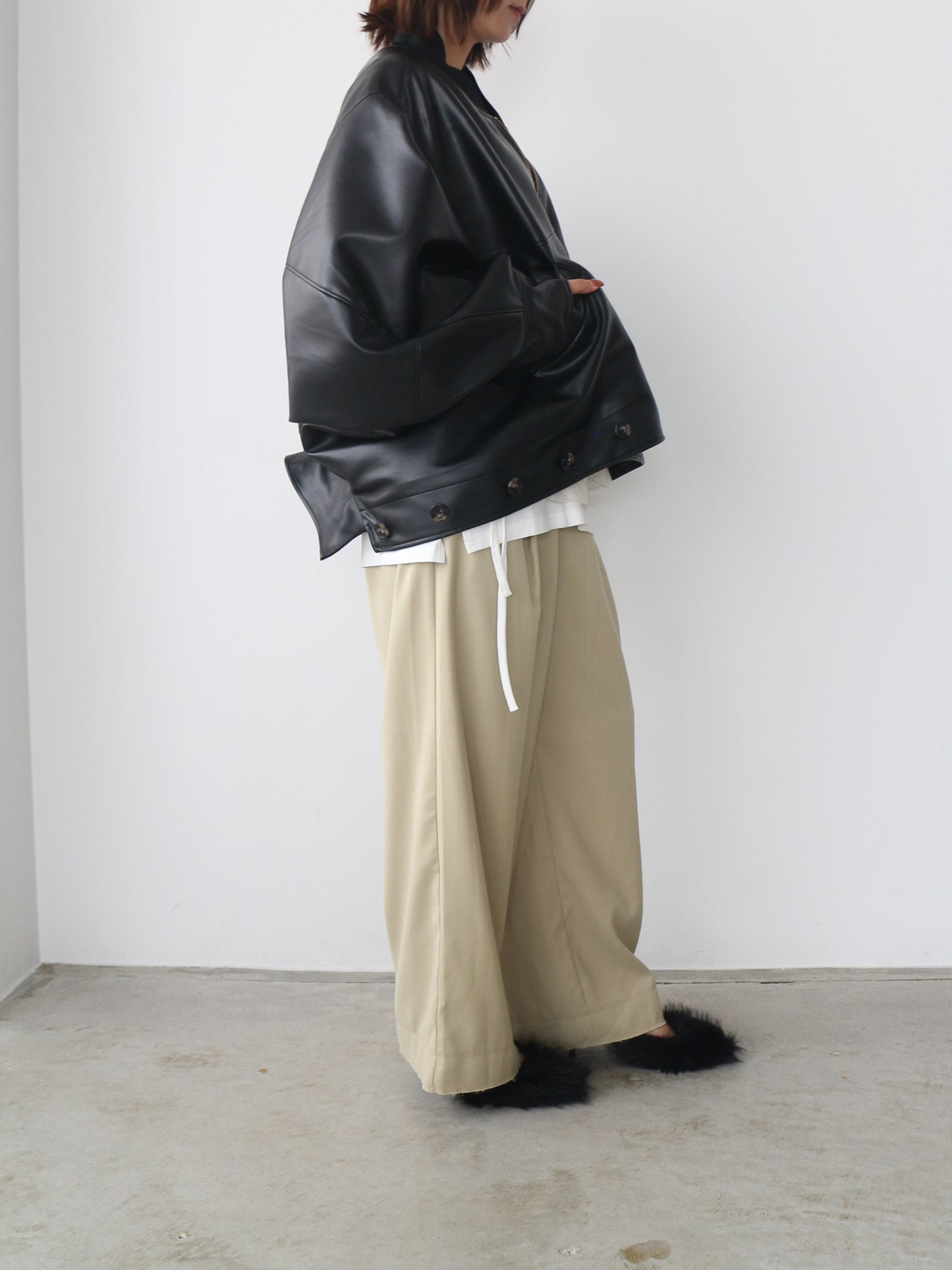 2WAY合皮ブルゾン