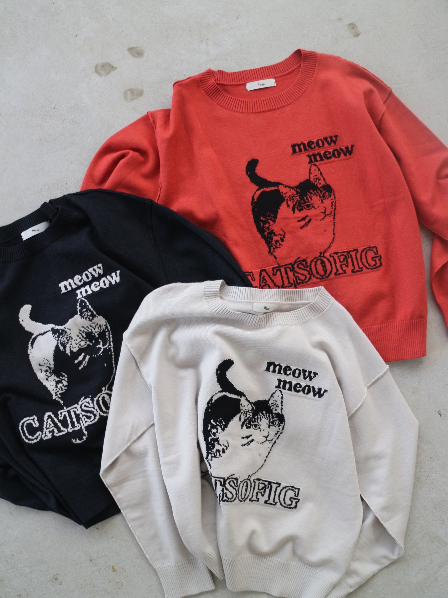 CATジャガードニット