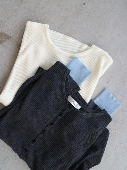 シアーリブカーディガン＆プルオーバーSET