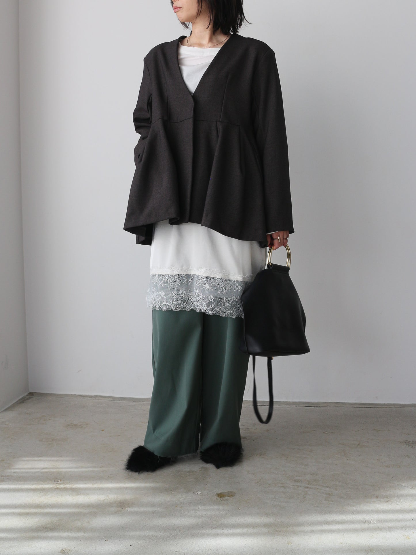 フロントアシメパンツ