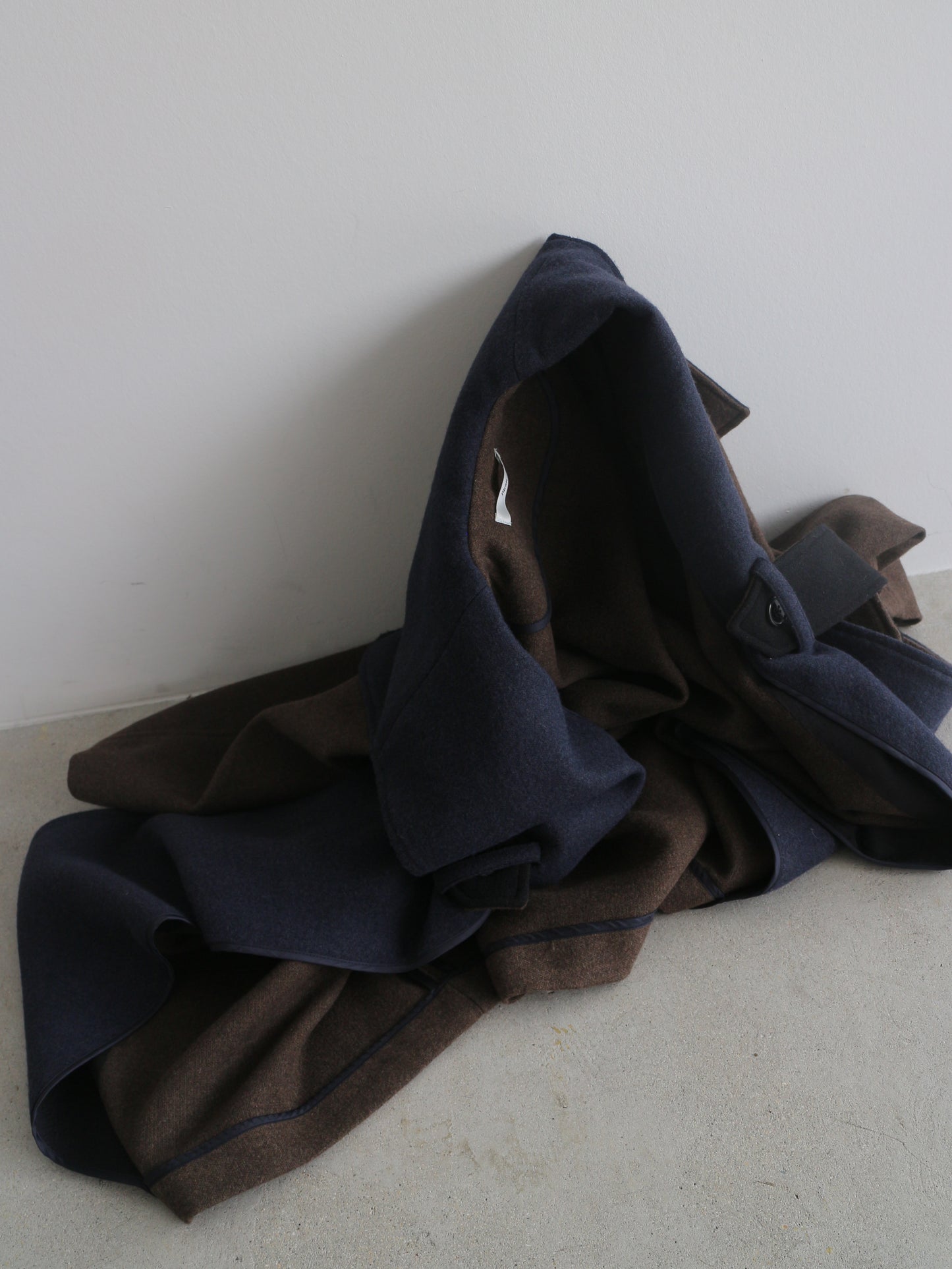 配色ロングコート