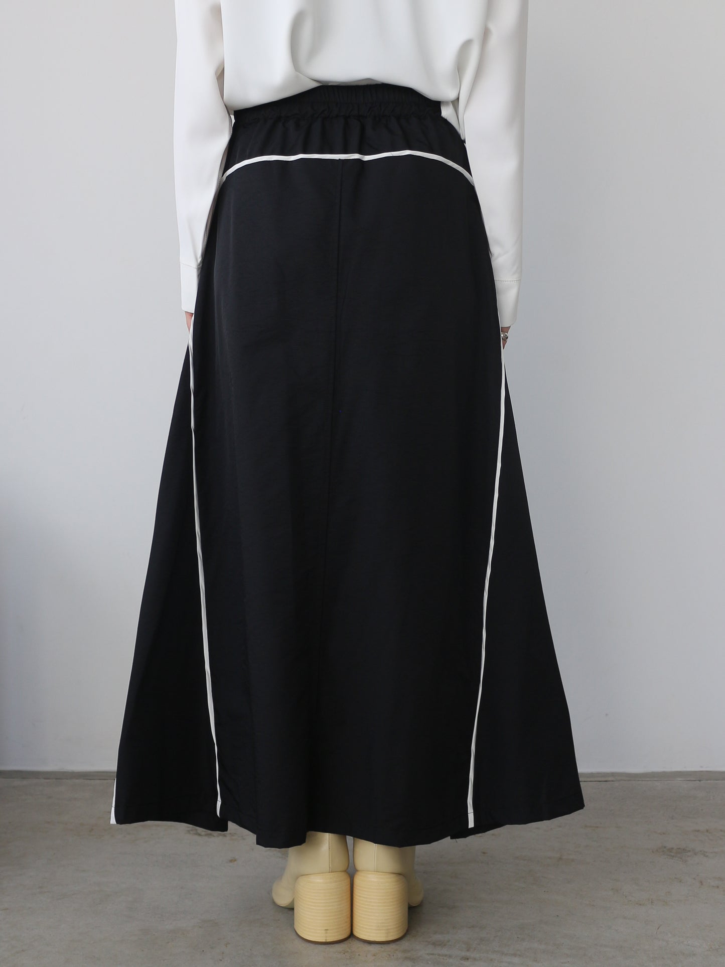 eru　カラーブロッキングデニムスカート