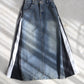 eru　カラーブロッキングデニムスカート