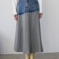 eru　ウェストデニム裏毛ドッキングスカート