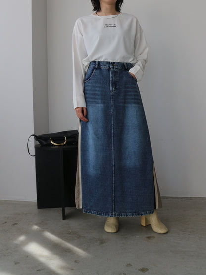 eru　スポーティラインデニムスカート