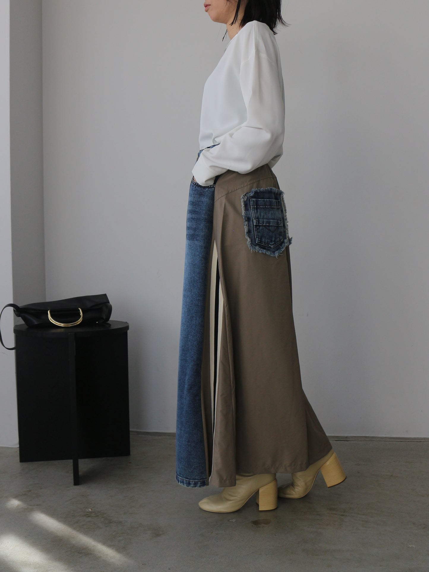 eru　スポーティラインデニムスカート