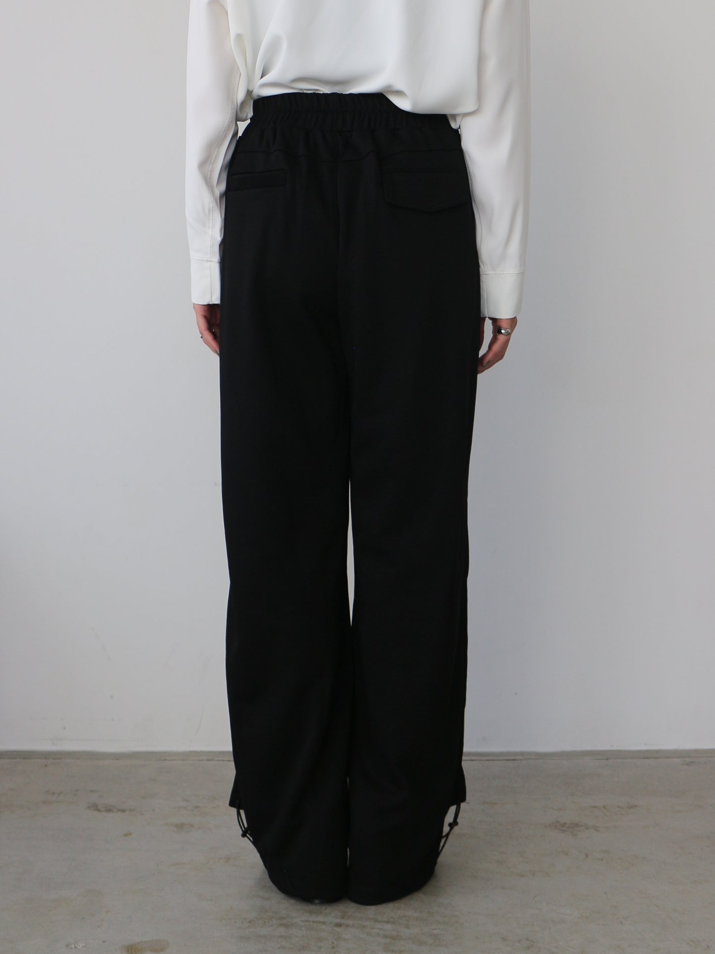 eru　ウエストデニム切り替え裏毛パンツ