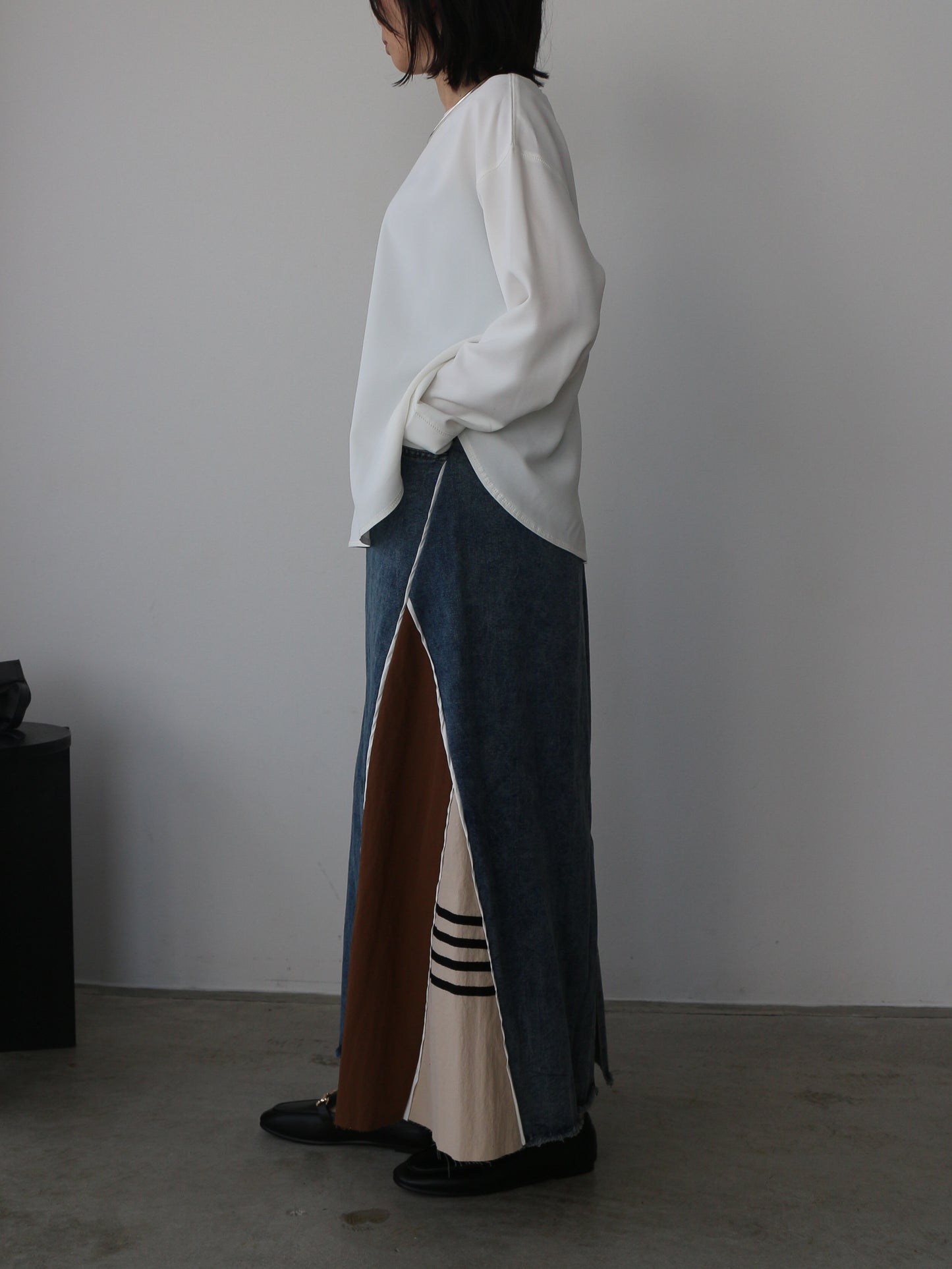 eru　スポーティラインデニムスカート