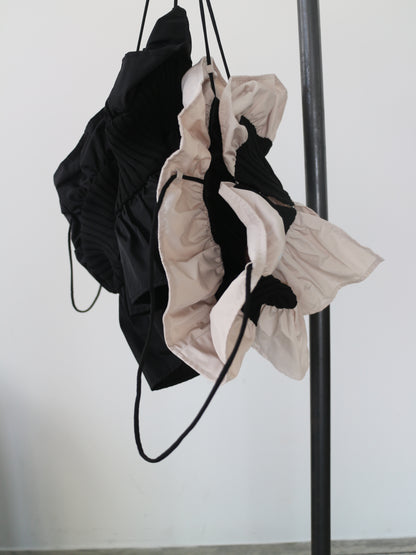 タフタ×ニットビスチェ