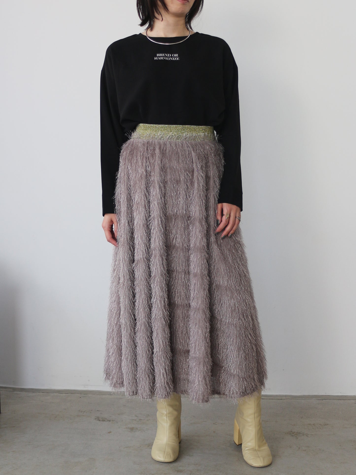 eru　ジャガードフレアスカート