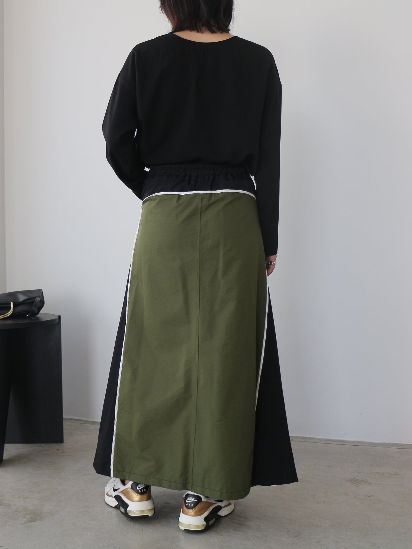 eru　カラーブロッキングデニムスカート